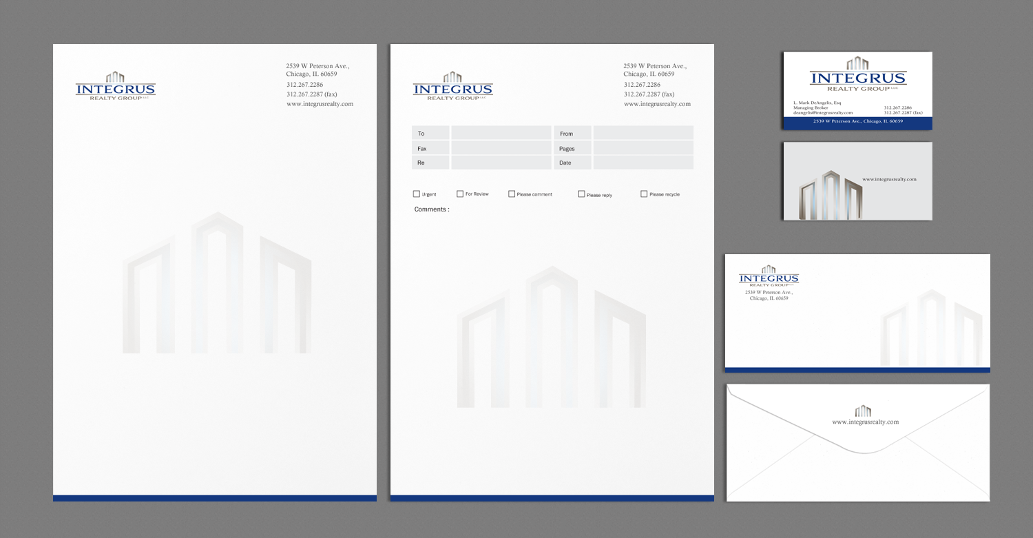 Stationery Design by chandrayaan.creative for Integrus Realty Group LLC | Design #10341181