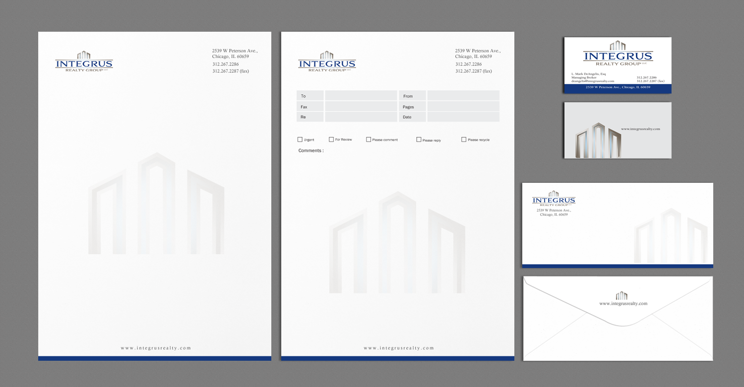 Stationery Design by chandrayaan.creative for Integrus Realty Group LLC | Design #10341182