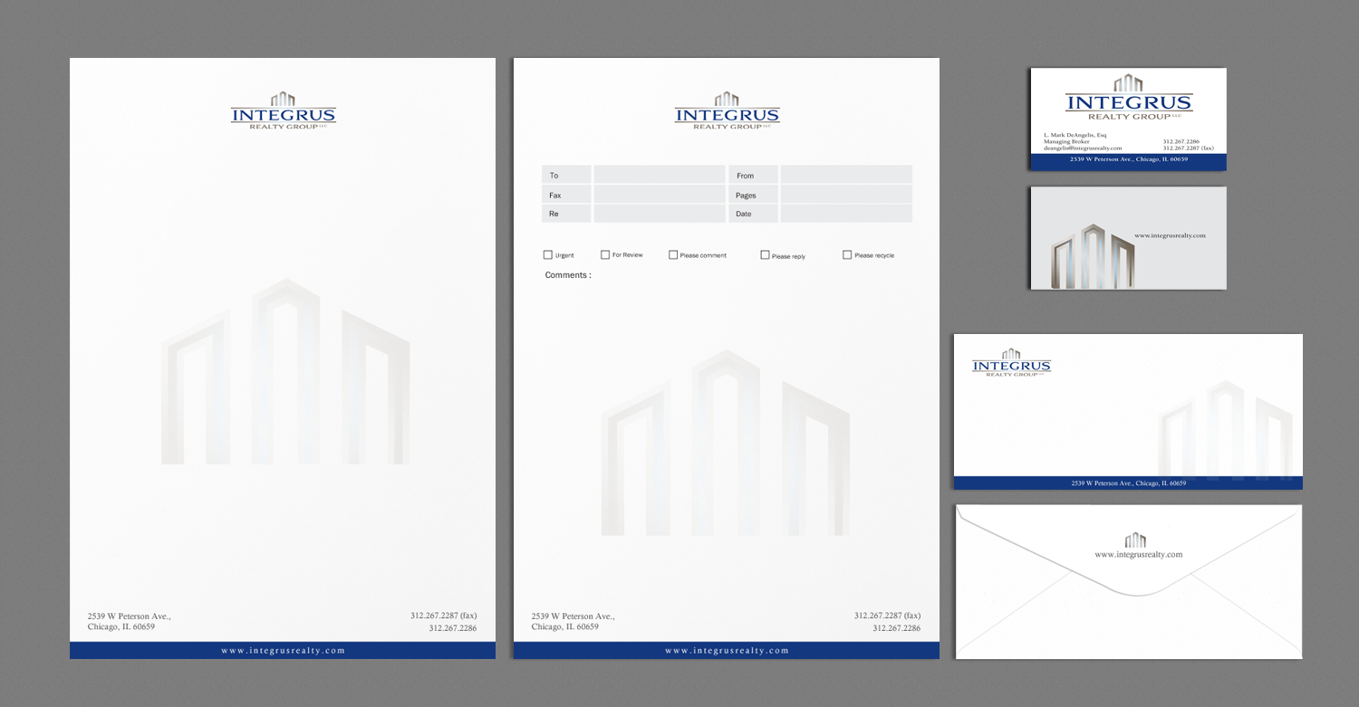 Stationery Design by chandrayaan.creative for Integrus Realty Group LLC | Design #10341308