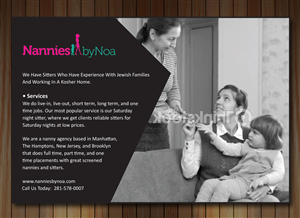 Newspaper Ad Design by Sbss for Nannies+by+Noa | Design: #2192782