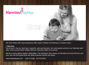 Newspaper Ad Design by Sbss for Nannies+by+Noa | Design: #2192785