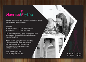 Newspaper Ad Design by Sbss for Nannies+by+Noa | Design: #2192793