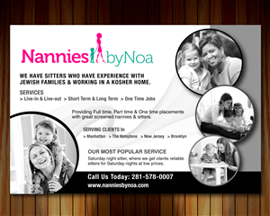 Newspaper Ad Design by Sbss for Nannies+by+Noa | Design: #2193681