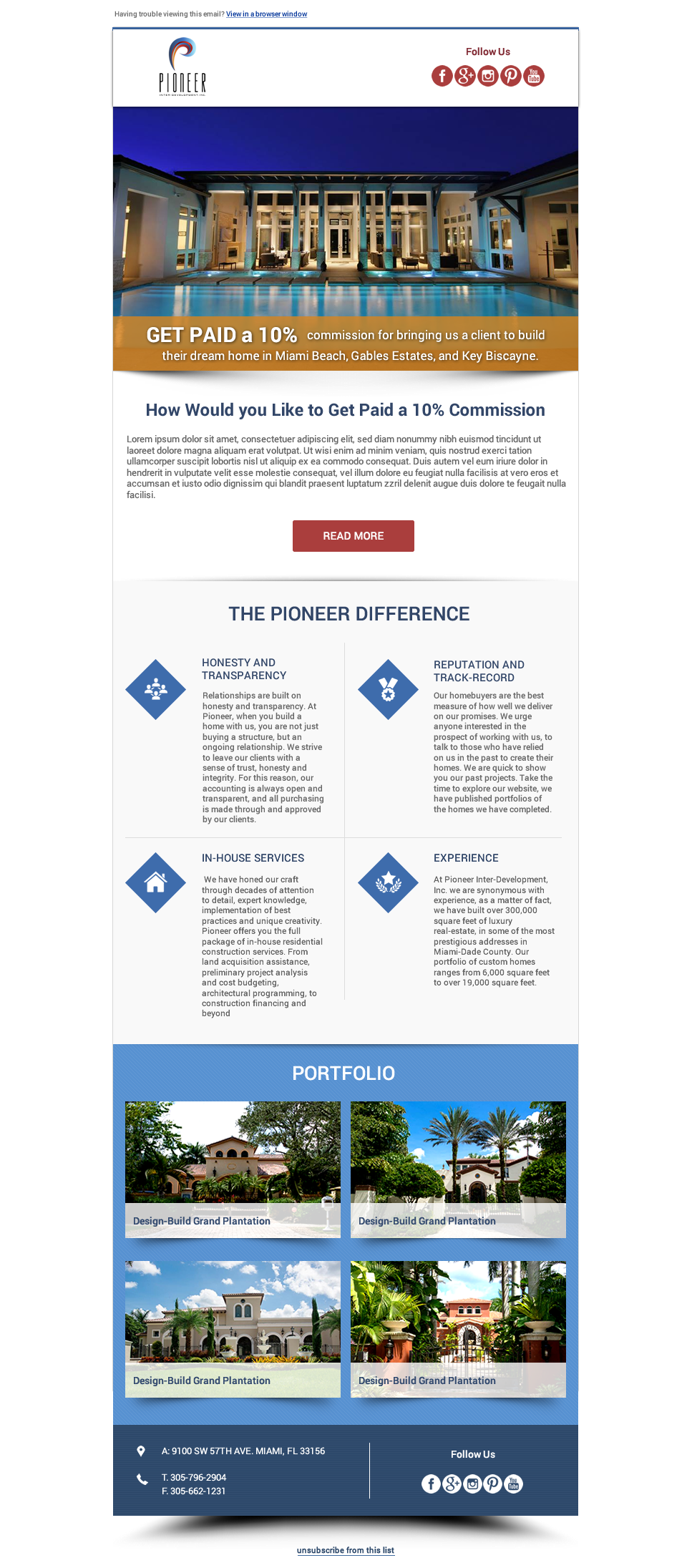 Email Marketing Design by karina Bertarione for Pioneer Inter-Development, Inc.  | Design #9987379