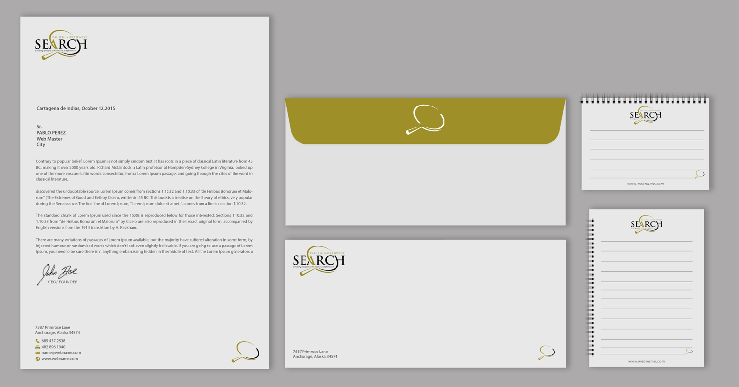 Stationery Design by chandrayaan.creative for PNW Search | Design #10792997