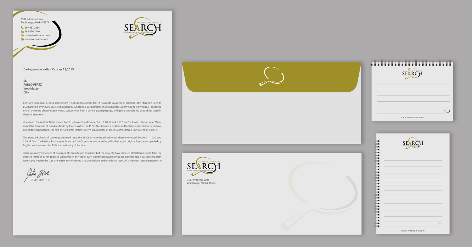 Stationery Design by chandrayaan.creative for PNW Search | Design #10792999