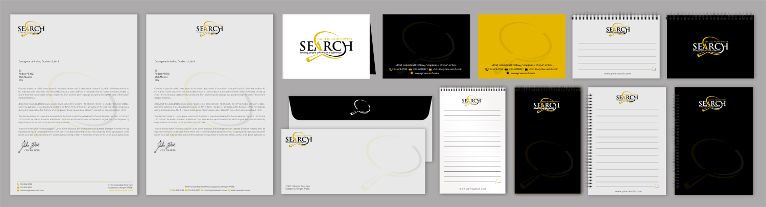 Stationery Design by chandrayaan.creative for PNW Search | Design #11028227