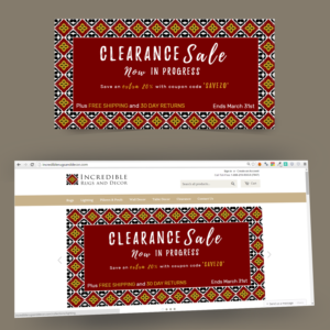 Banner Ad Design by Kristina Andonoff for Incredible Rugs and Decor | Design: #10001862