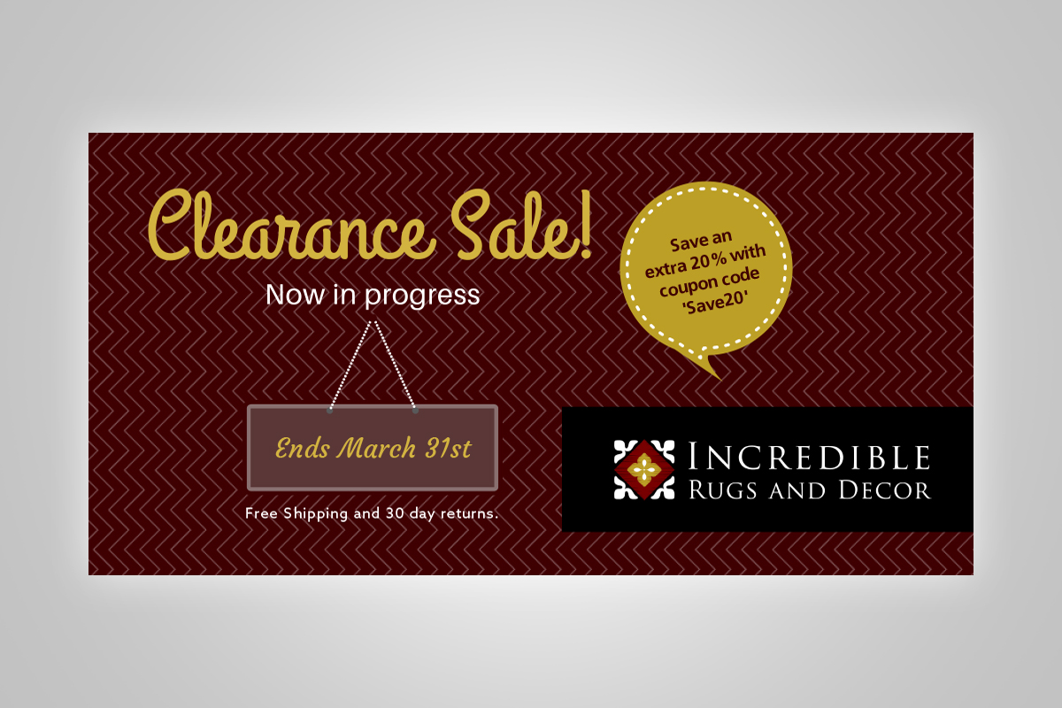 Banner Ad Design by creative.visuals for Incredible Rugs and Decor | Design #10161180