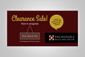 Online Rug Store needs Clearance Banner | Banner-Design von creative.visuals