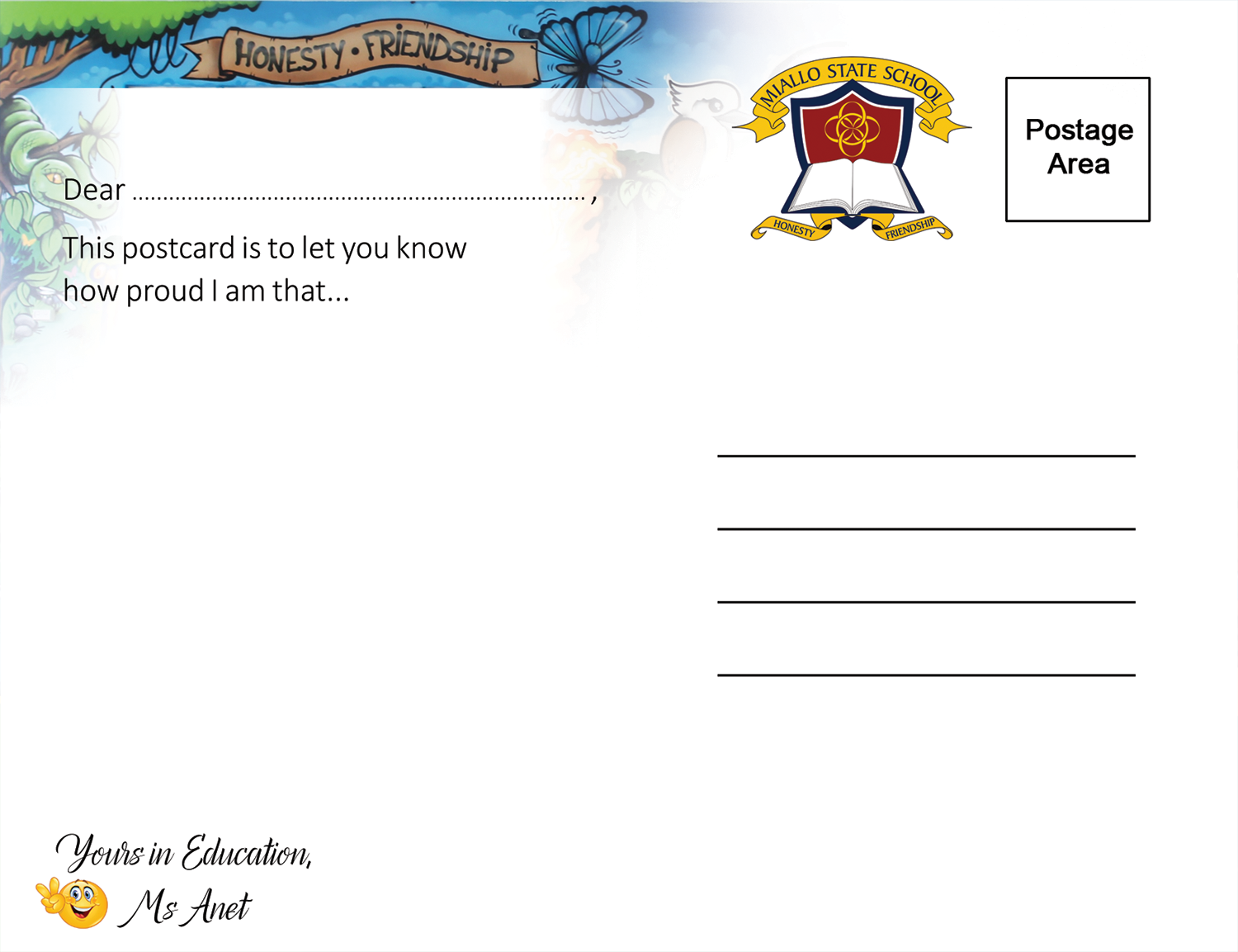 Postcard Design by Akshar Shailesh for this project | Design #10109026