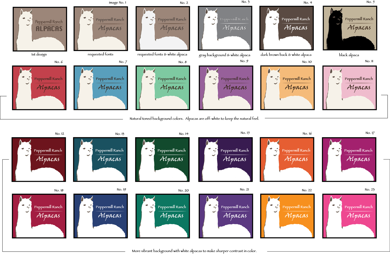 Logo-Design von sayomomo für Peppermill Ranch Alpacas | Design #9989440