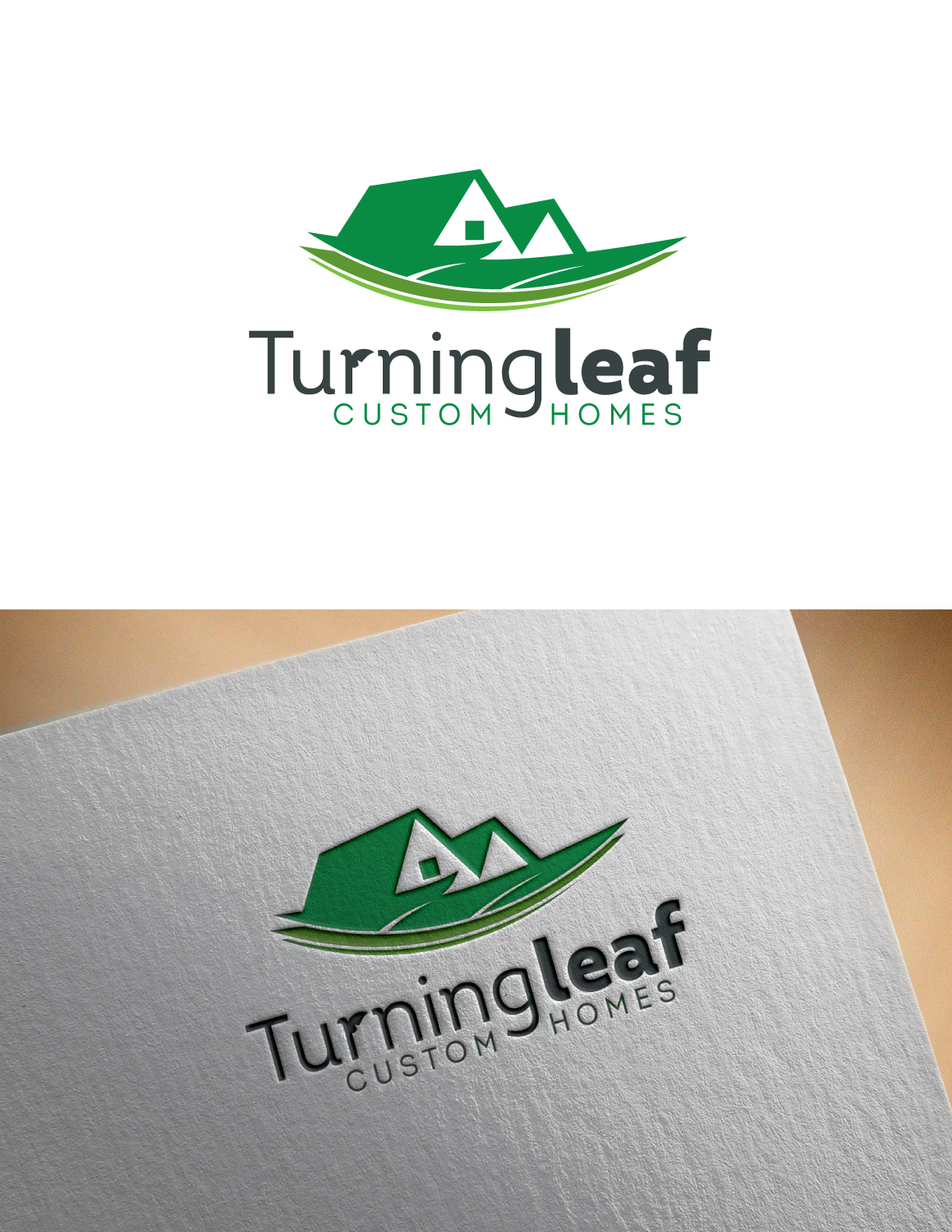 Logo Design by anonrotide for Turning Leaf Custom Homes | Design #10212218