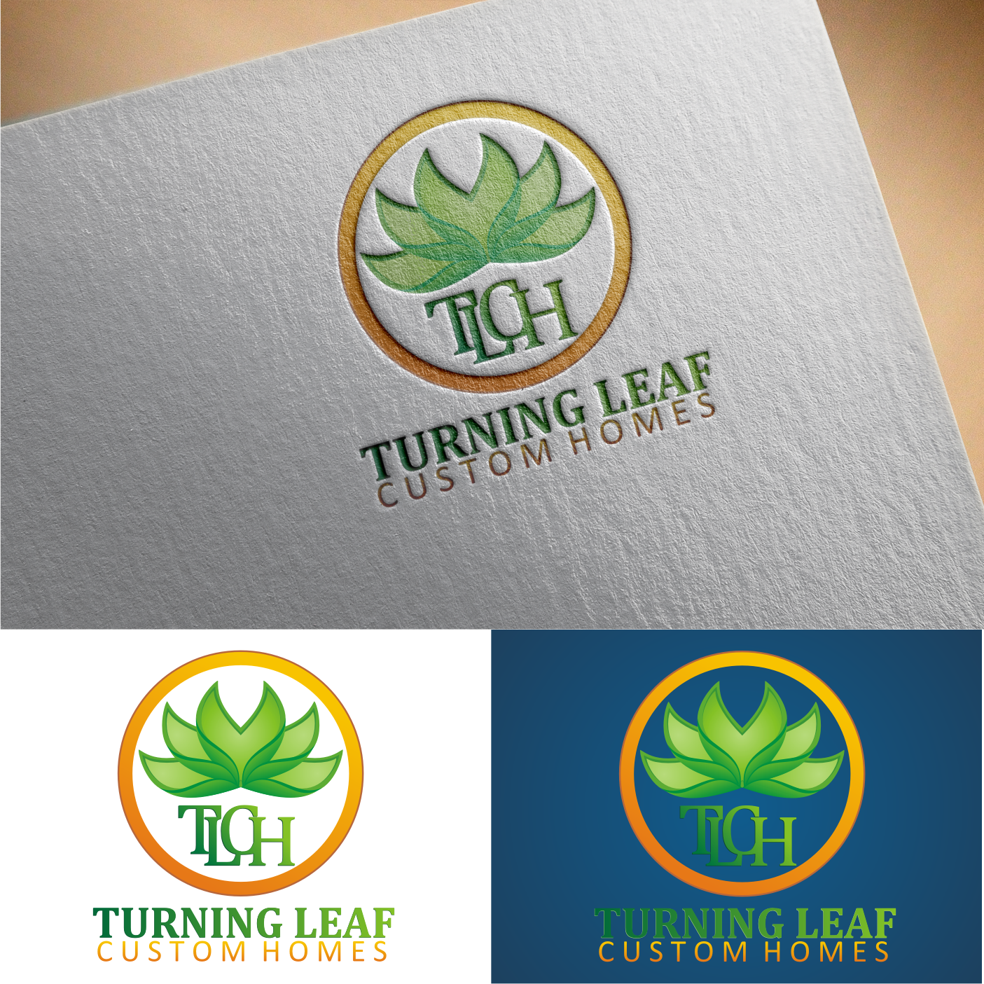 Logo Design by J-Art for Turning Leaf Custom Homes | Design #9942357