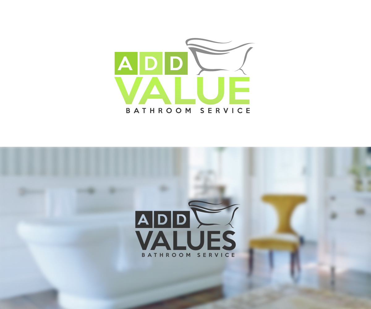 Logo Design by pixelgrapix for ADD VALUE Bathroom Service | Design #10077344
