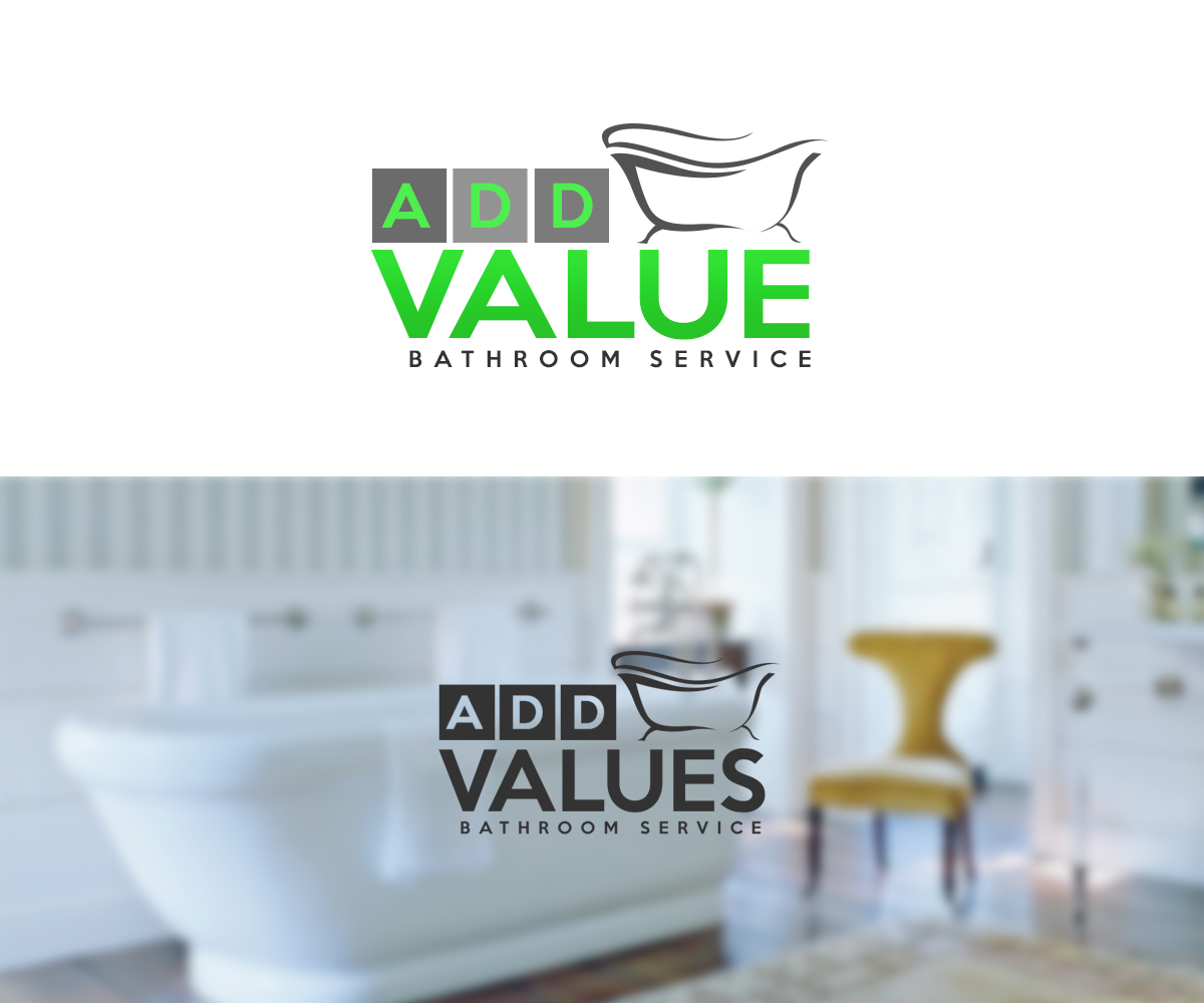 Diseño de Logo por pixelgrapix para ADD VALUE Bathroom Service | Diseño #10084189