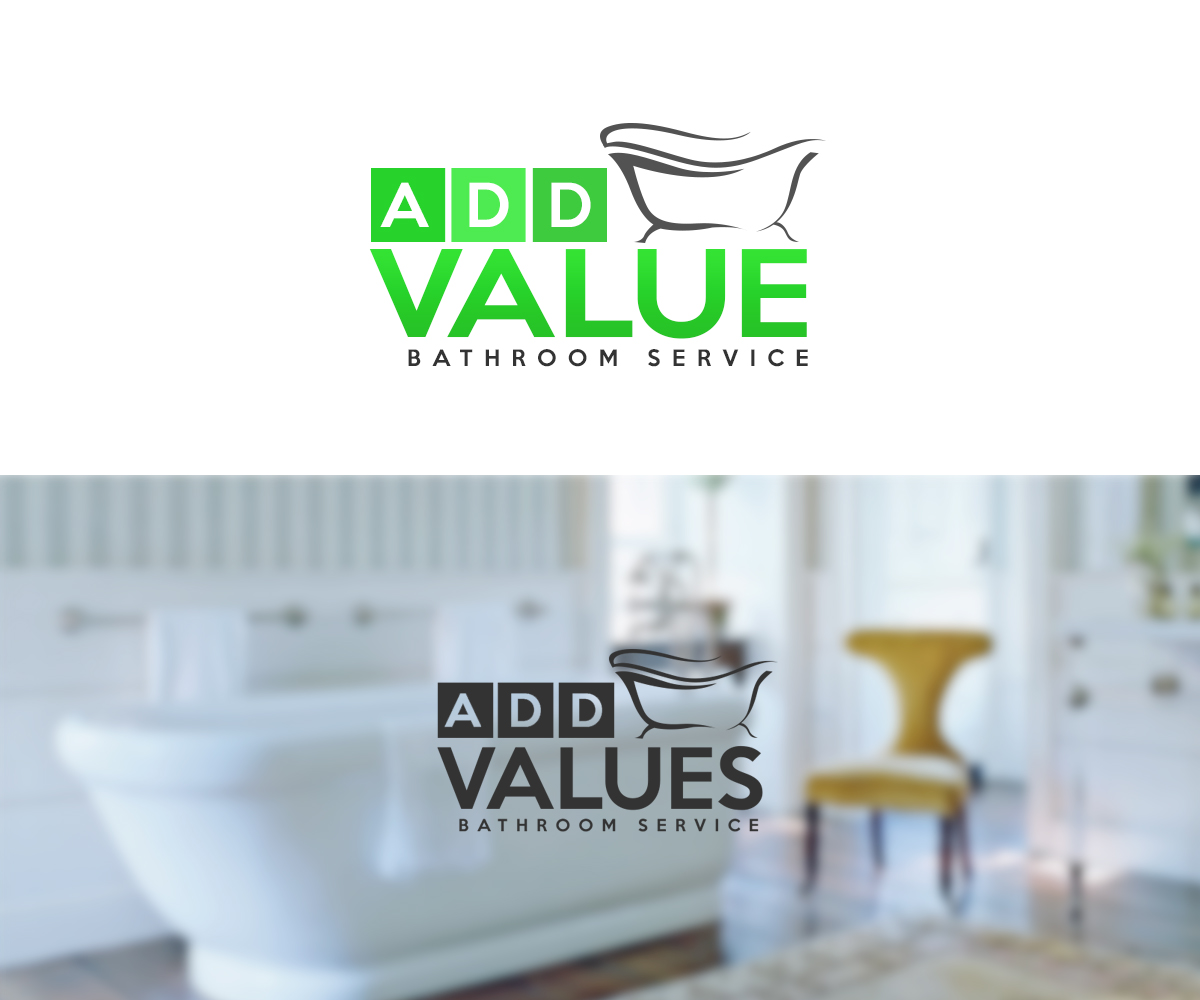 Diseño de Logo por pixelgrapix para ADD VALUE Bathroom Service | Diseño #10084190