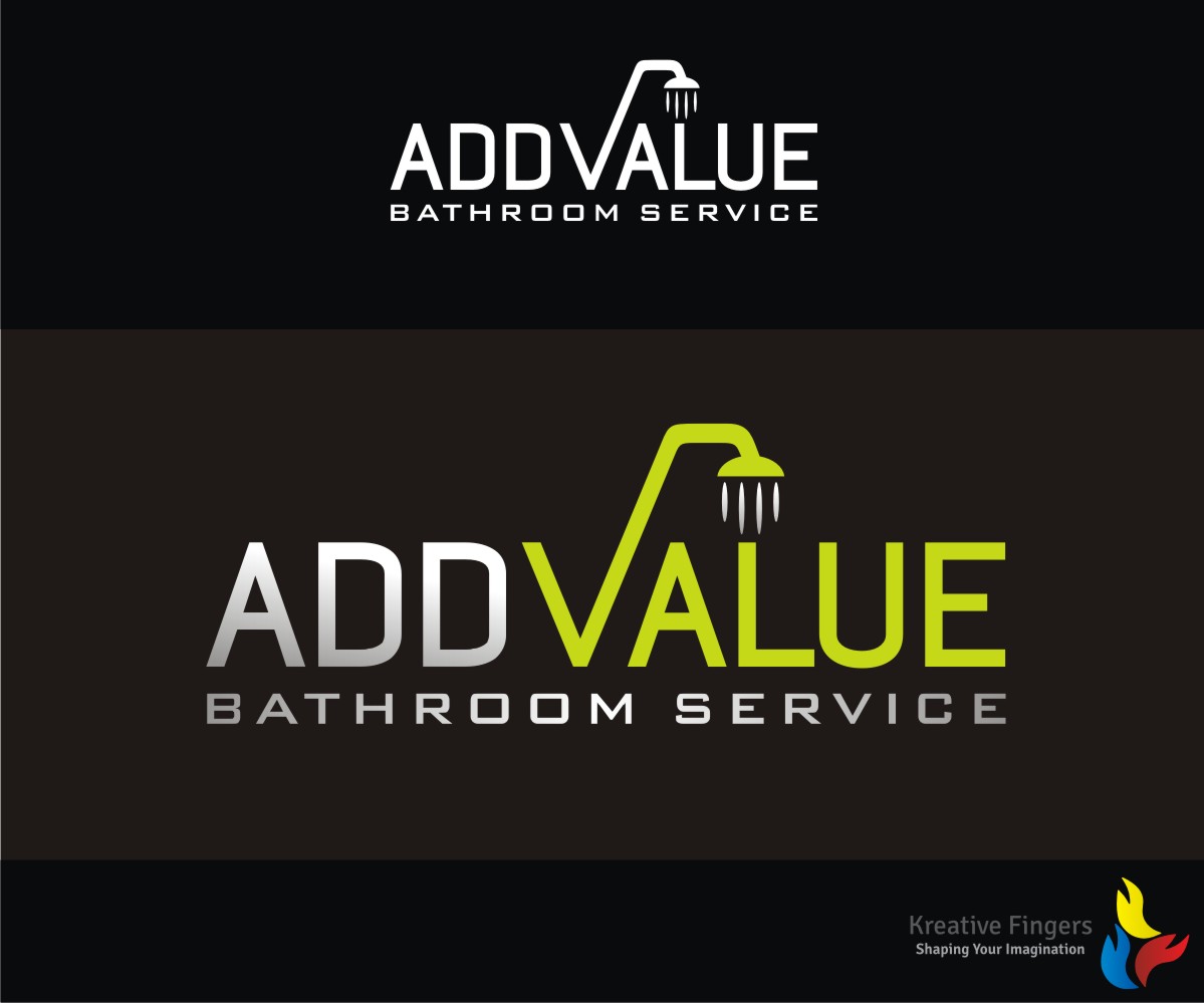 Logo Design by Kreative Fingers for ADD VALUE Bathroom Service | Design #9952983