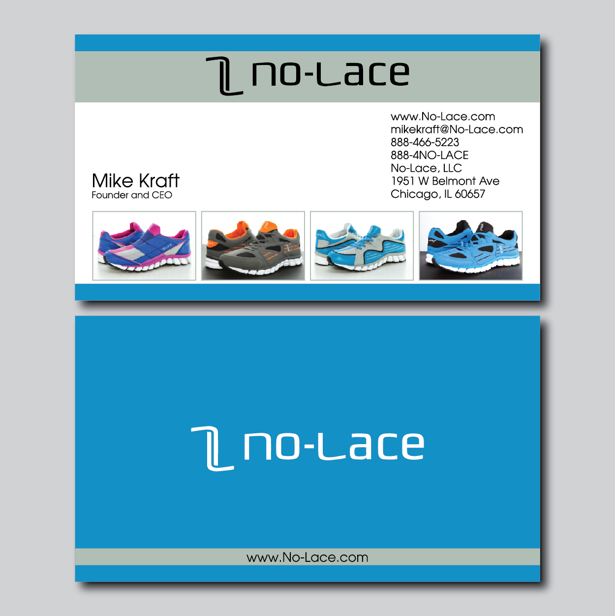 Business Card Design by Khalid Mehmood for No-Lace | Design #10010436