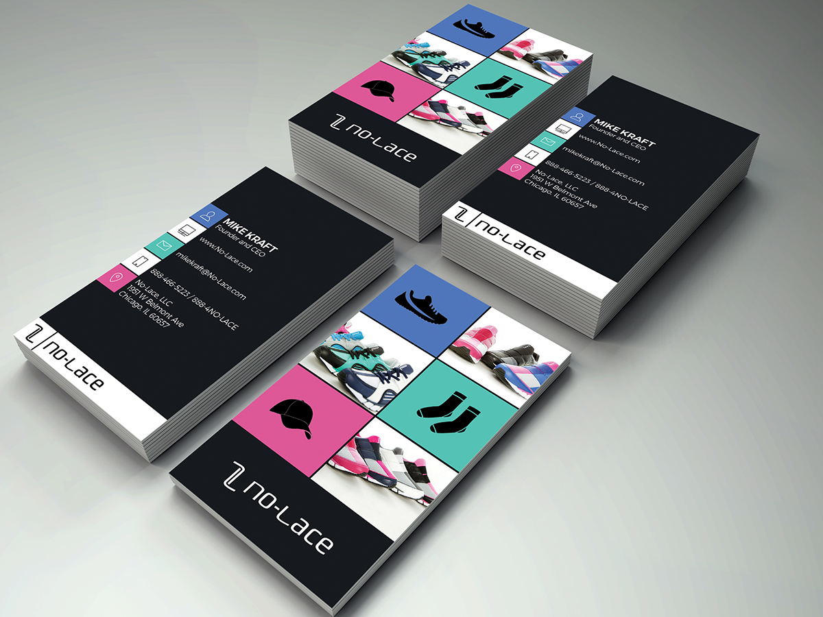 Business Card Design by B L X C K_R X I N B O W for No-Lace | Design #9945107