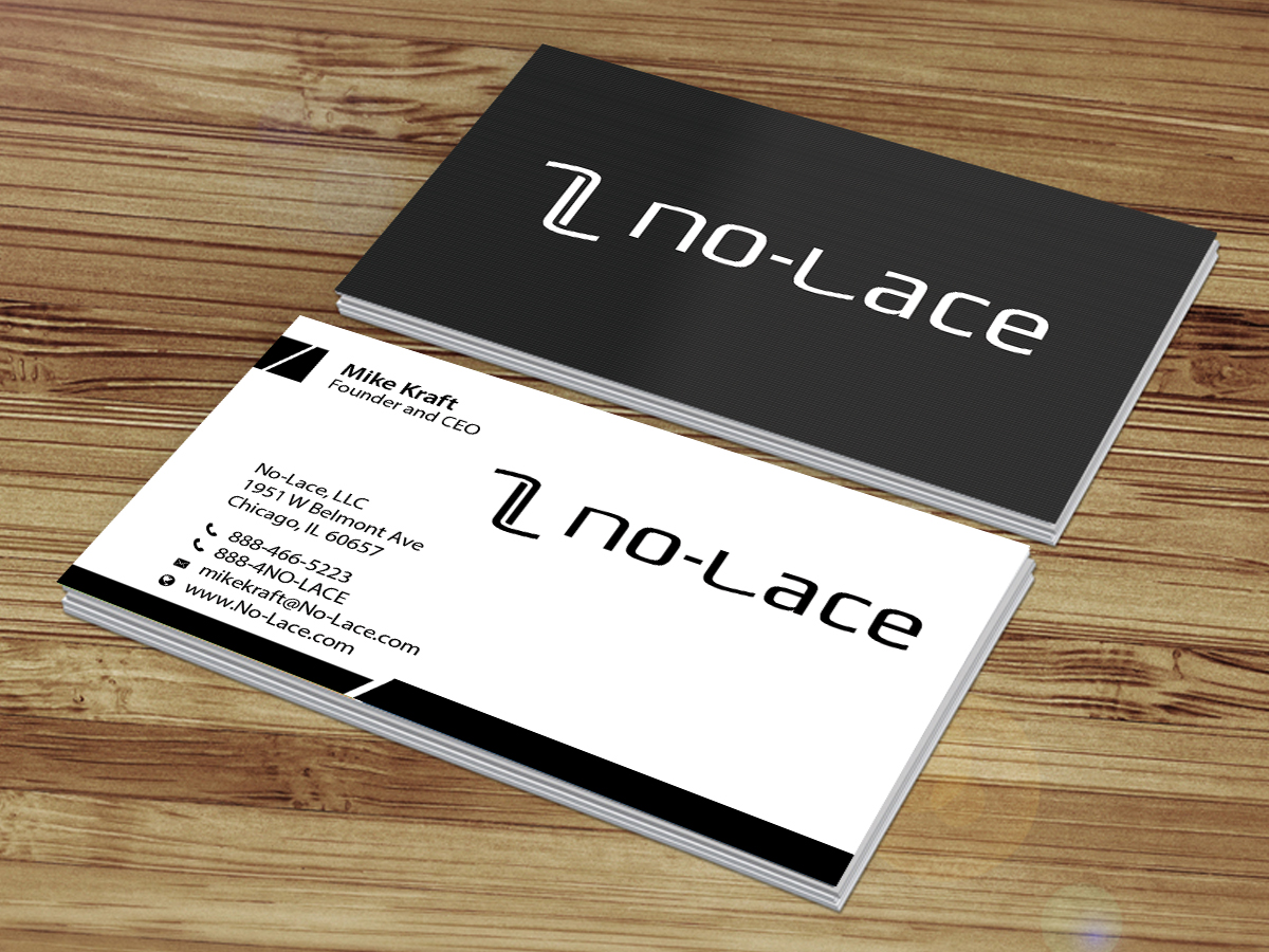 Business Card Design by Creations Box 2015 for No-Lace | Design #9983170