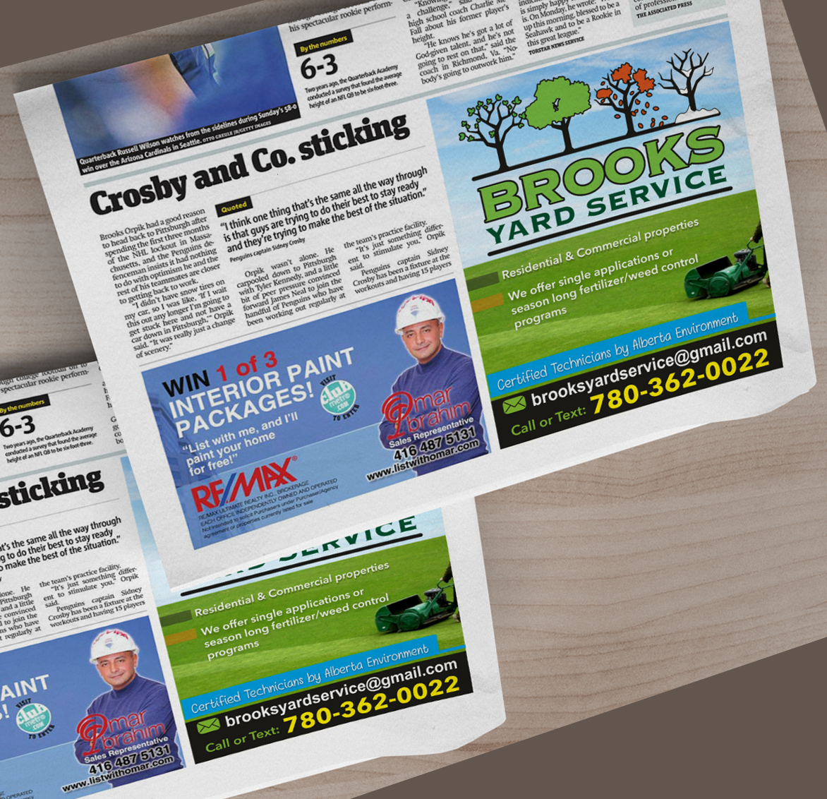 Newspaper Ad Design by Pint & Promotional Projects for Brooks Yard Service | Design #10037242