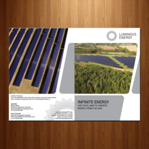 Brochure Design by theblueart for Luminous Energy Ltd | Design: #9982831