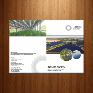 Design de Brochure par theblueart pour Luminous Energy Ltd | Design #9983360