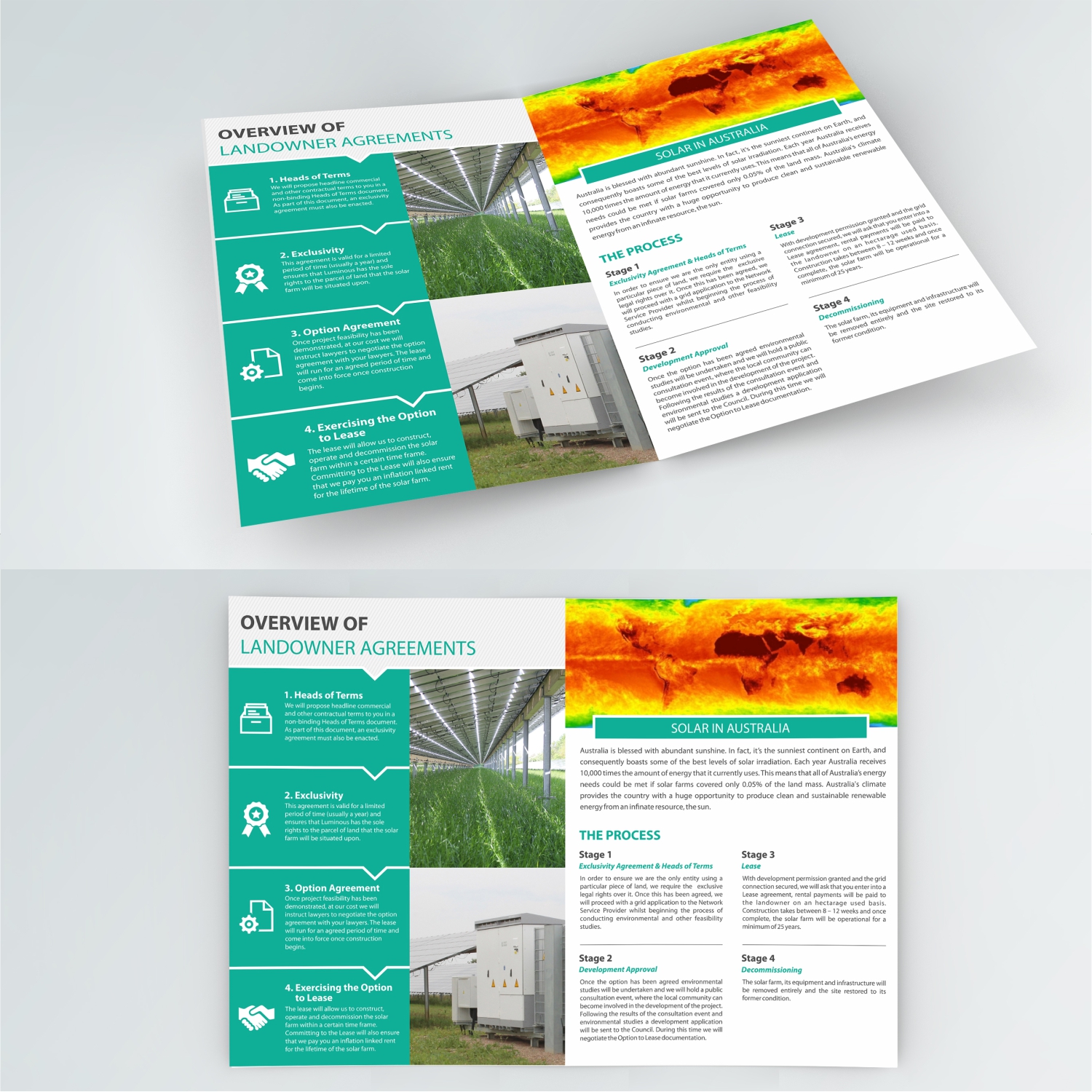 Diseño de Brochure por HelliumworkStudio para Luminous Energy Ltd | Diseño #10116698