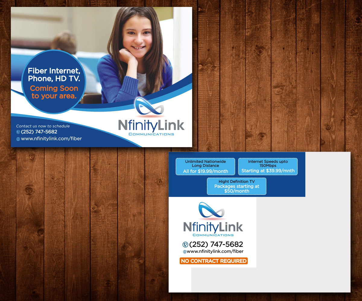 Postcard Design by Designers Hub for Infinity Network Services, Inc. | Design #10049939