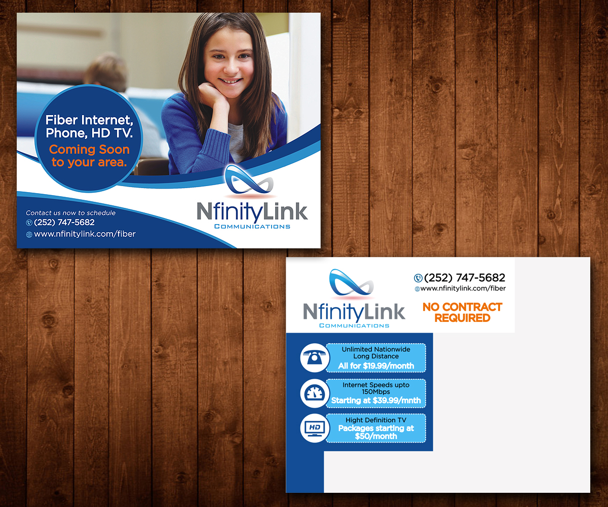 Postcard Design by Designers Hub for Infinity Network Services, Inc. | Design #10203813