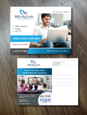 Postcard Design by alex989 for Infinity Network Services, Inc. | Design: #9985884