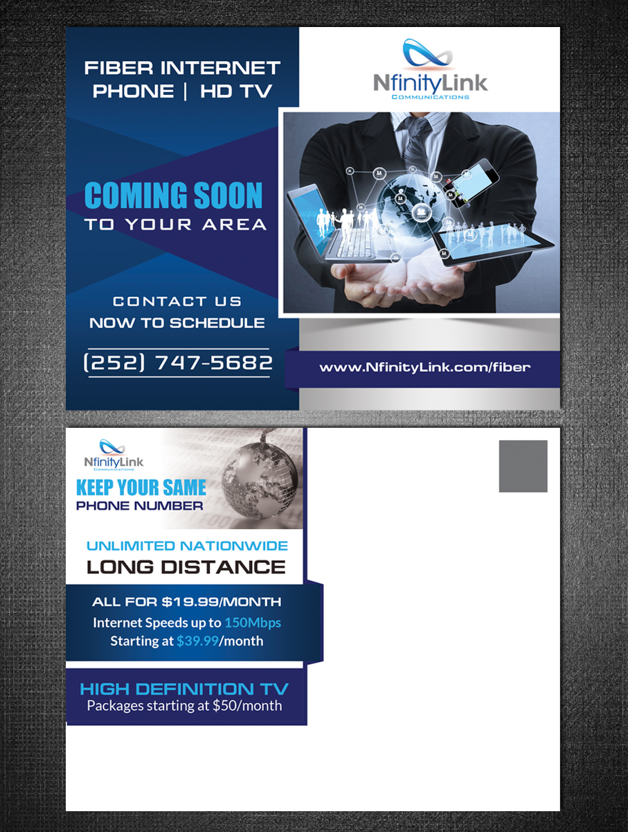 Postcard Design by creative.bugs for Infinity Network Services, Inc. | Design #10005004