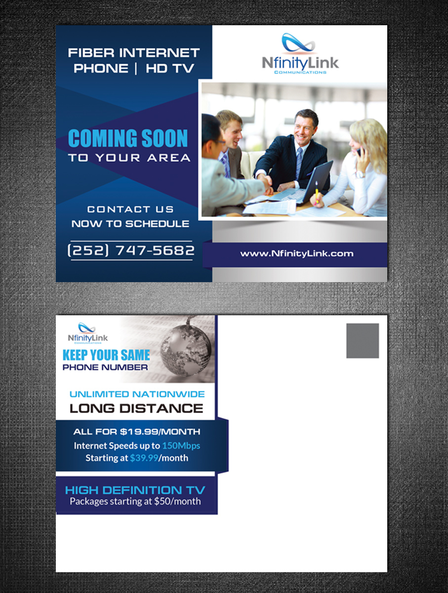 Postcard Design by creative.bugs for Infinity Network Services, Inc. | Design #10198023