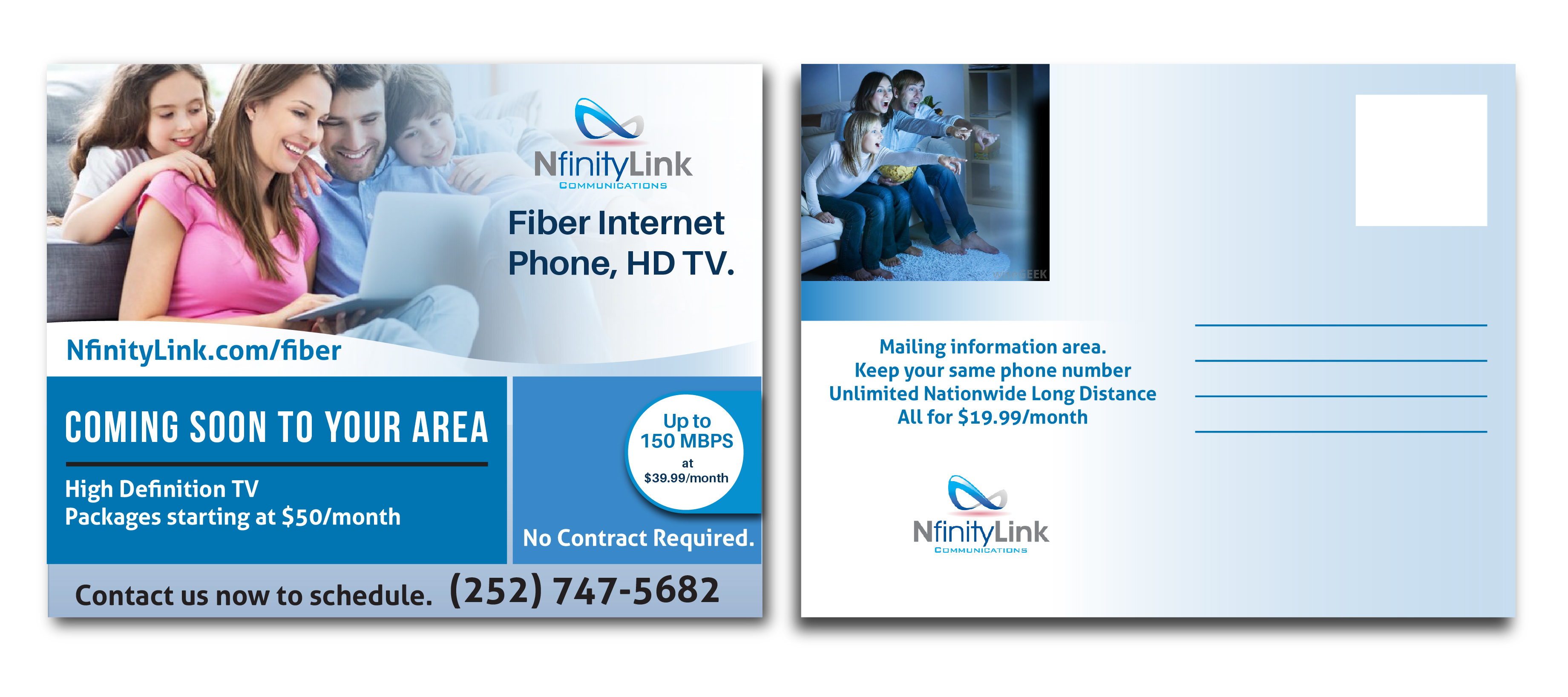 Postcard Design by anshuman1995 for Infinity Network Services, Inc. | Design #10169902