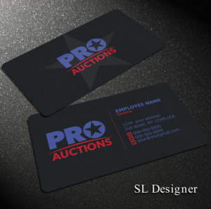 Online Auction Business Needs a Business Card Design | Visitenkarten-Design von SL Designer
