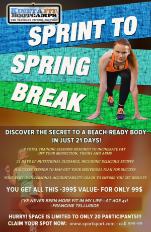 Sprint to Spring Break  21 day Challenge | Diseño de Póster por Wally_F