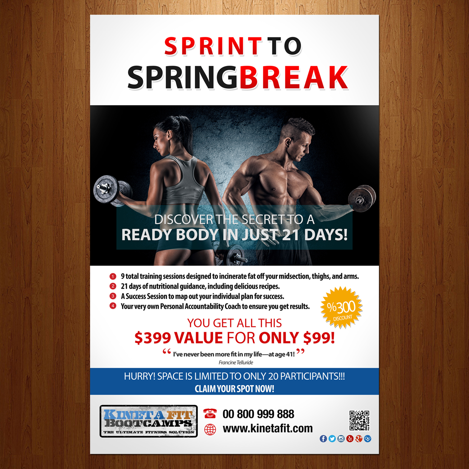 Poster Design by VEGA-Designs for Kinetafit | Design #10081772