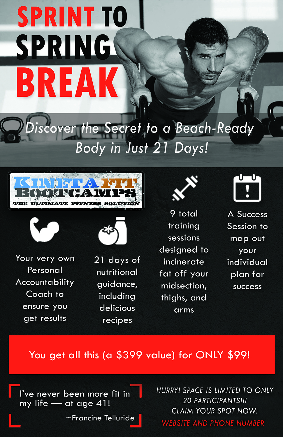 Design de Poster par James Nguyen pour Kinetafit | Design #9965888