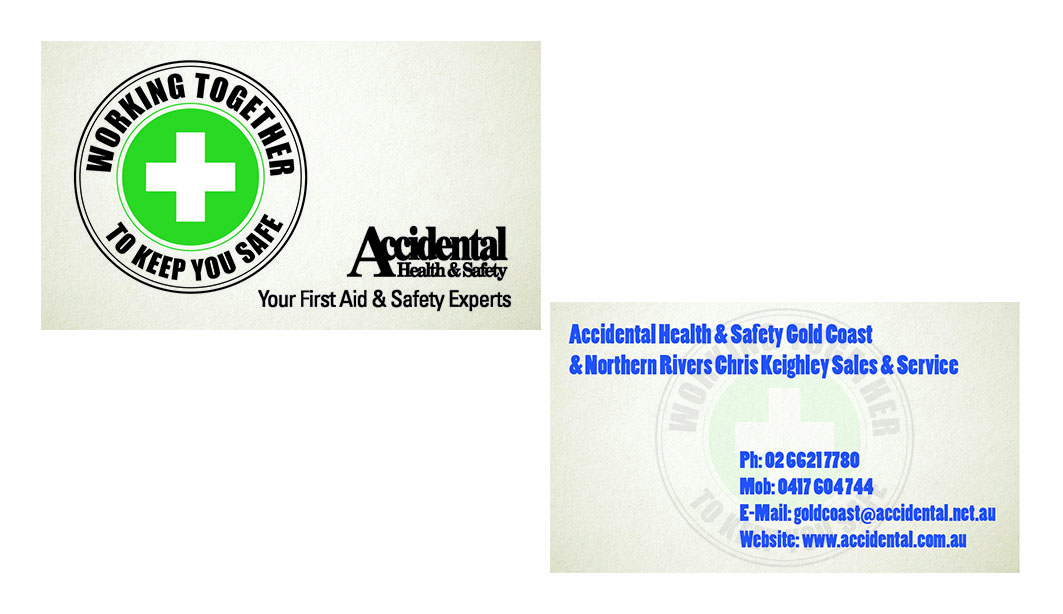 Business Card Design by iAmManab for Accidental Health and Safety | Design #2143755