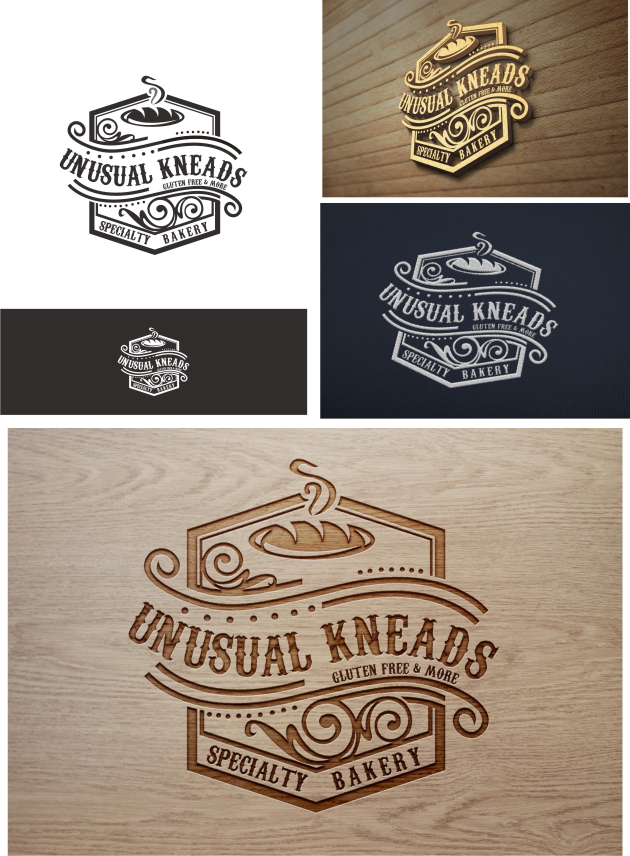 Logo Design by hih7 for Unusual Kneads | Design: #10190082
