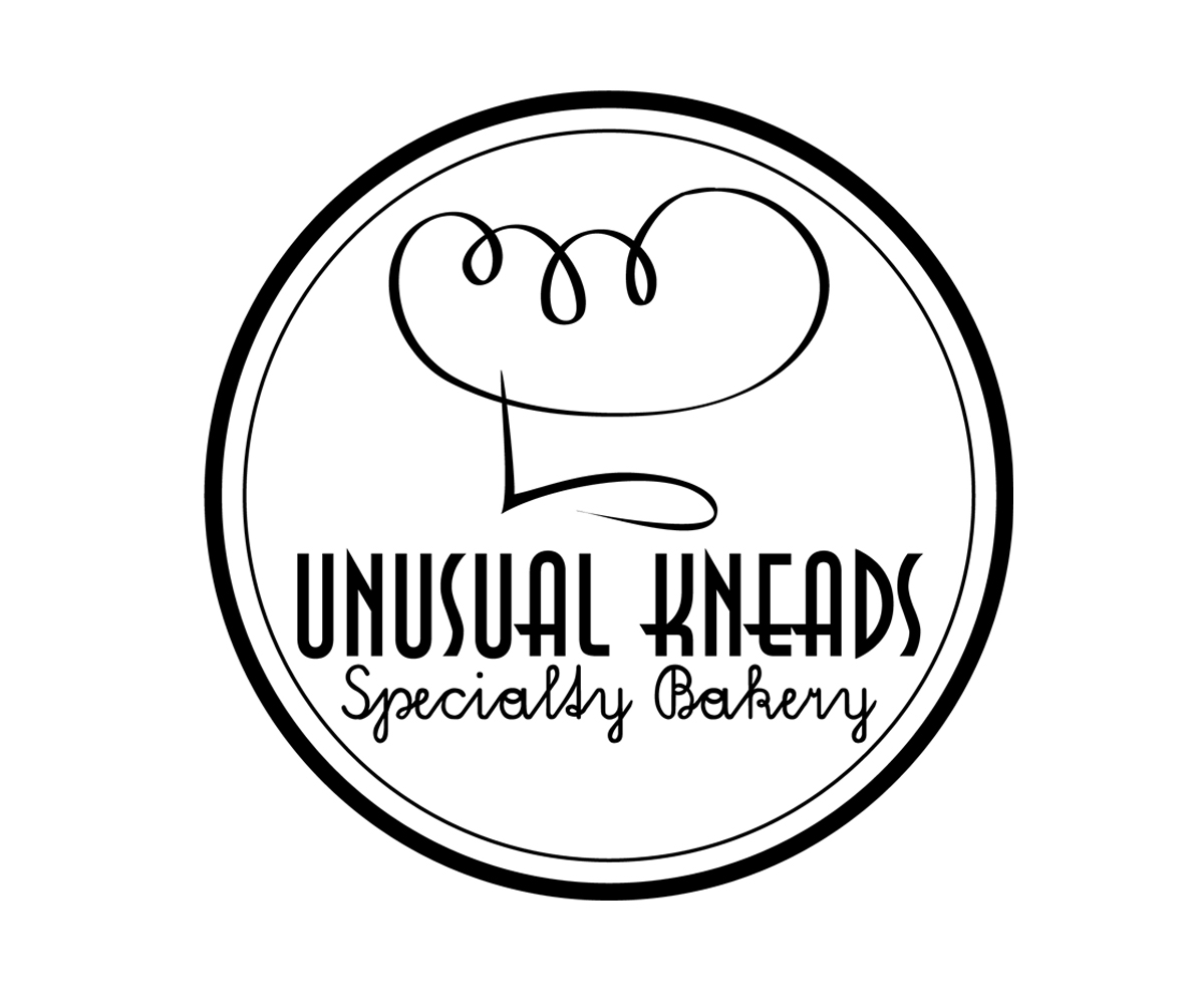 Playful, Elegant, Bakery Logo Design for Unusual Kneads Specialty