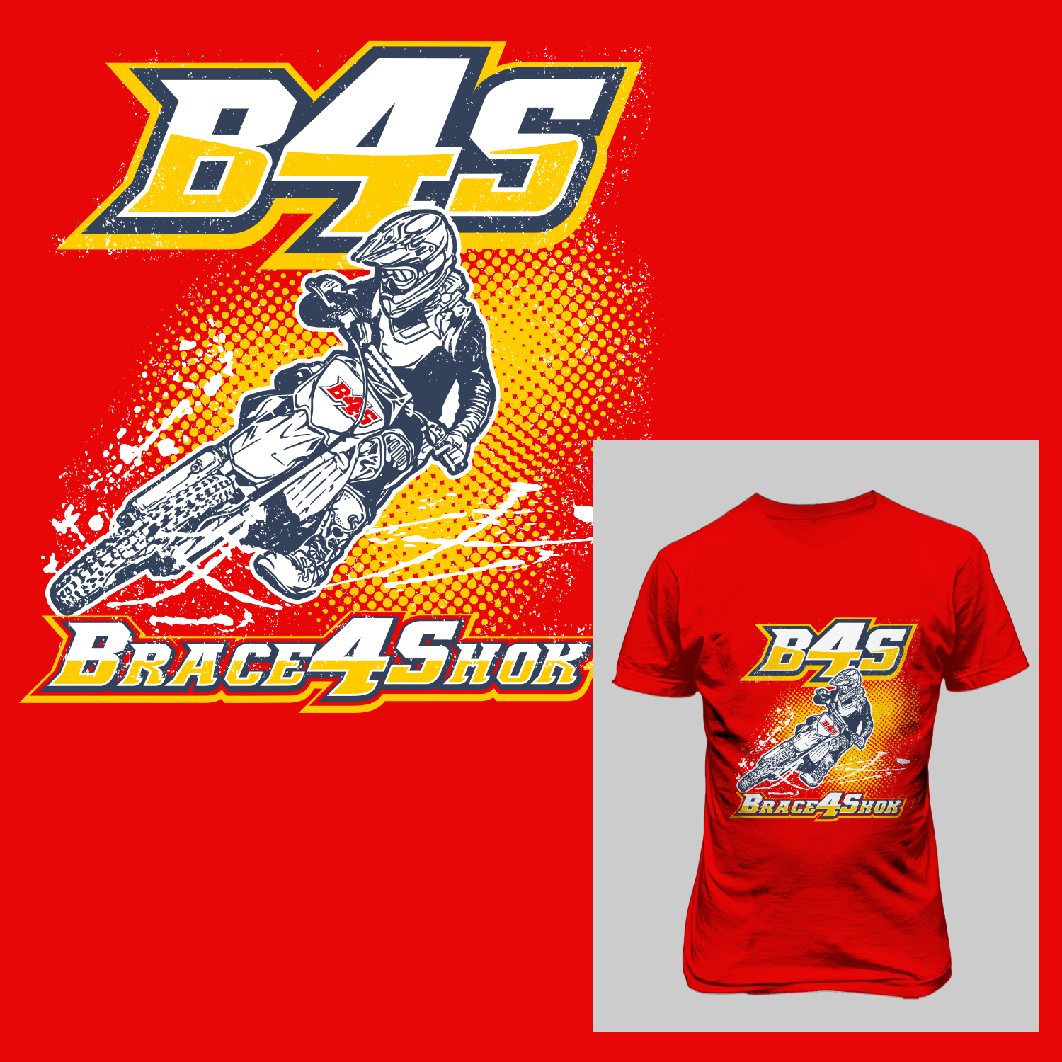 T-shirt Design by Devondad for Brace4Shok | Design #10091419