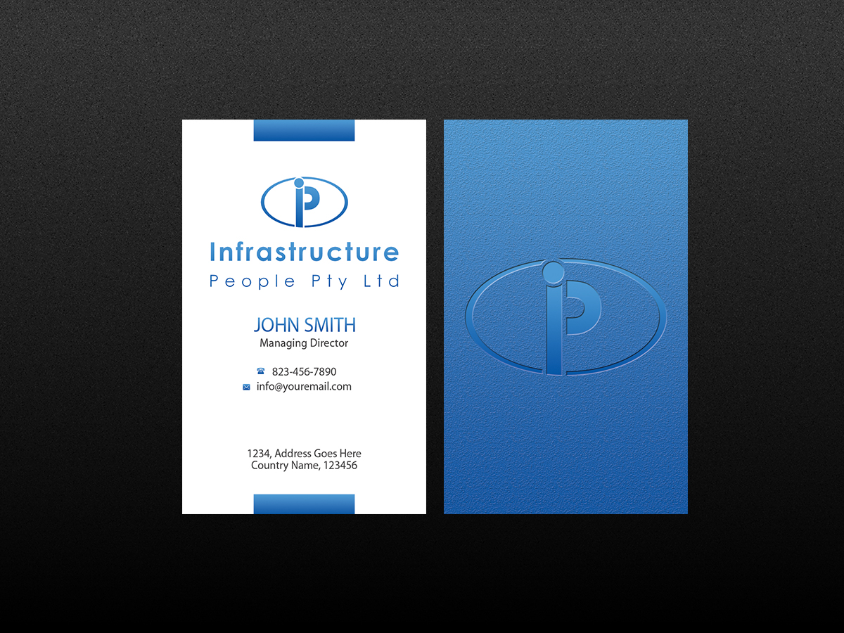 Business Card Design by Creations Box 2015 for Infrastructure People Pty Ltd | Design #10081280