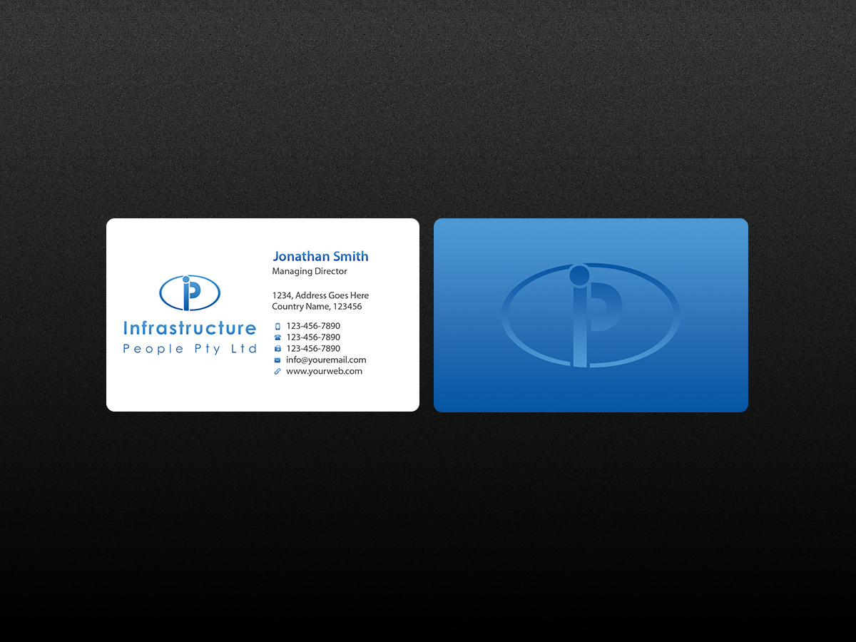 Business Card Design by Creations Box 2015 for Infrastructure People Pty Ltd | Design #10081288