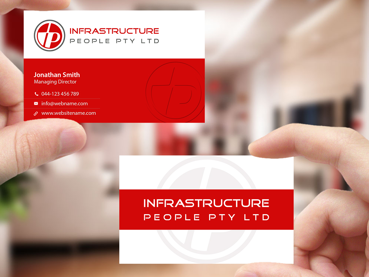 Design de Carte de Visite par Creations Box 2015 pour Infrastructure People Pty Ltd | Design #10081296