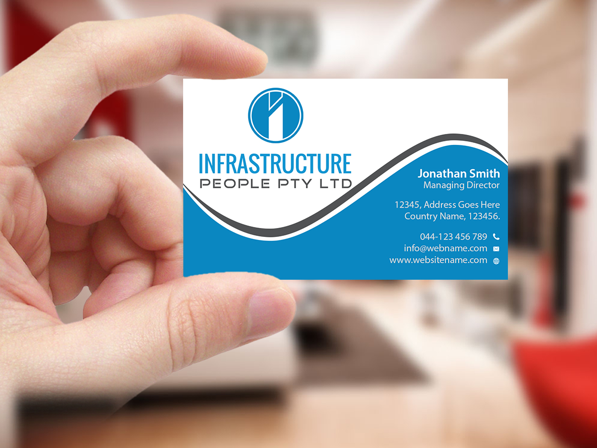Design de Carte de Visite par Creations Box 2015 pour Infrastructure People Pty Ltd | Design #10081300