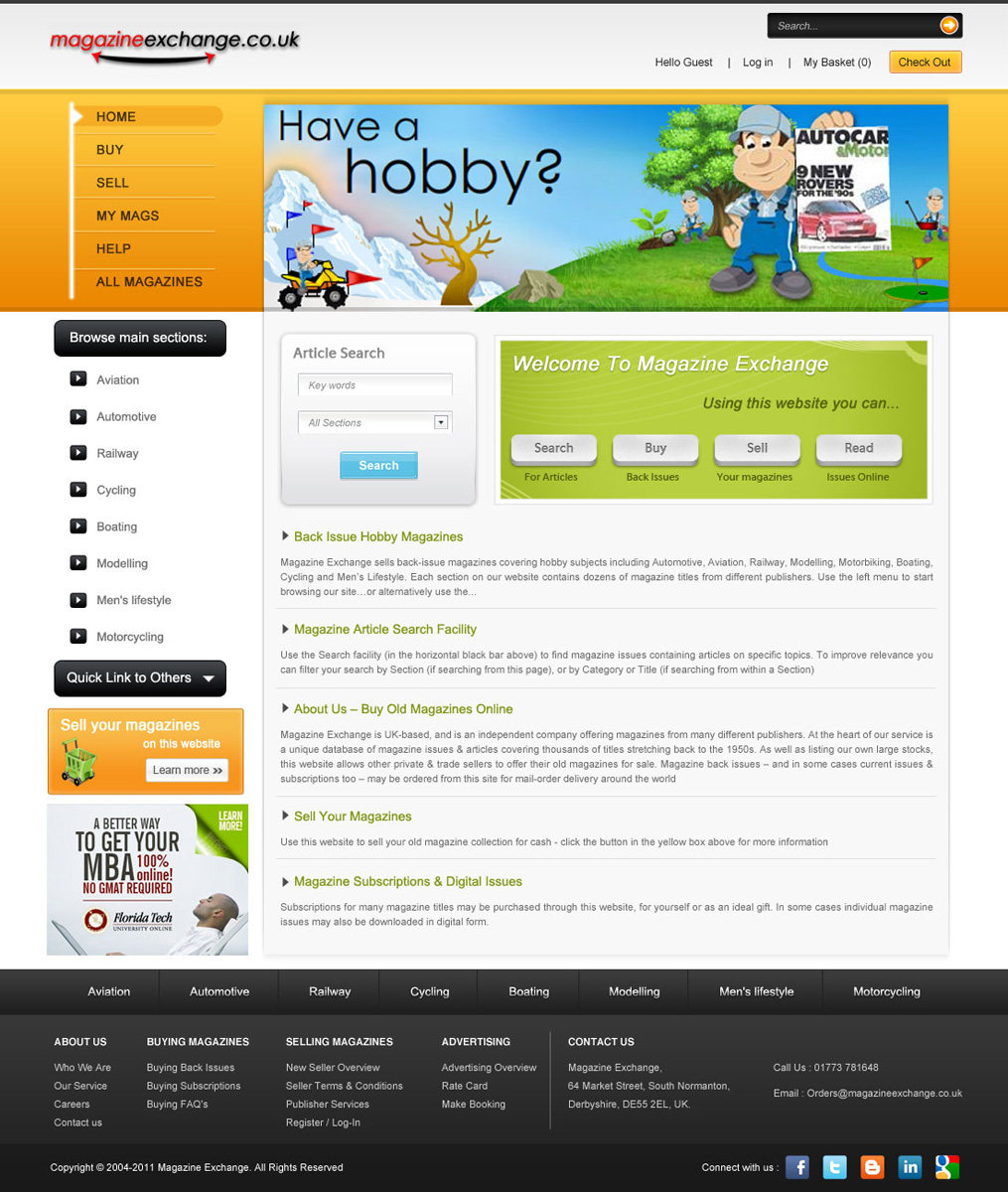 Web Design by pb for Magazine Exchange | Design #460970