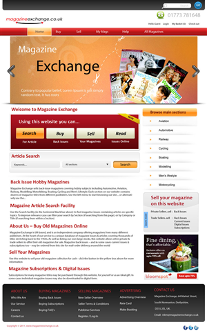 Web Design by pb for Magazine Exchange | Design: #461100