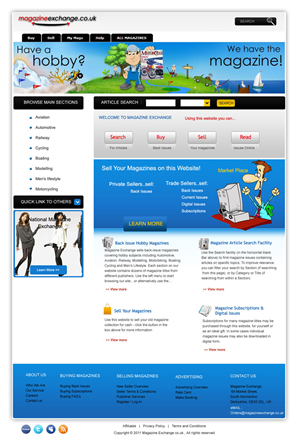 Web Design by pb for Magazine Exchange | Design: #461102